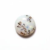 Dendrite Opal 10PC Tiny 4x4 MM Round Cabochon White Natural semi Precious Loose Gemstone