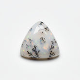 Dendrite Opal 10PC Tiny 4x4 MM Triangle Cabochon White Natural semi Precious Gems