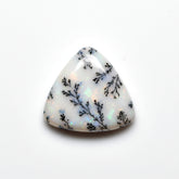 Dendrite Opal 10PC Tiny 5x5 MM Triangle Cabochon White Genuine semi Precious Loose Gems