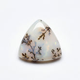 Dendrite Opal 1PC Small 7x7 MM Triangle Cabochon White Pure semi Precious Loose Gemstones