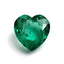 Emerald 1PC Chunky 15x15 MM Heart Faceted Green Superior Precious Gems