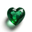 Emerald 1PC Small 8x8 MM Heart Faceted Green Luster Precious Loose Gems