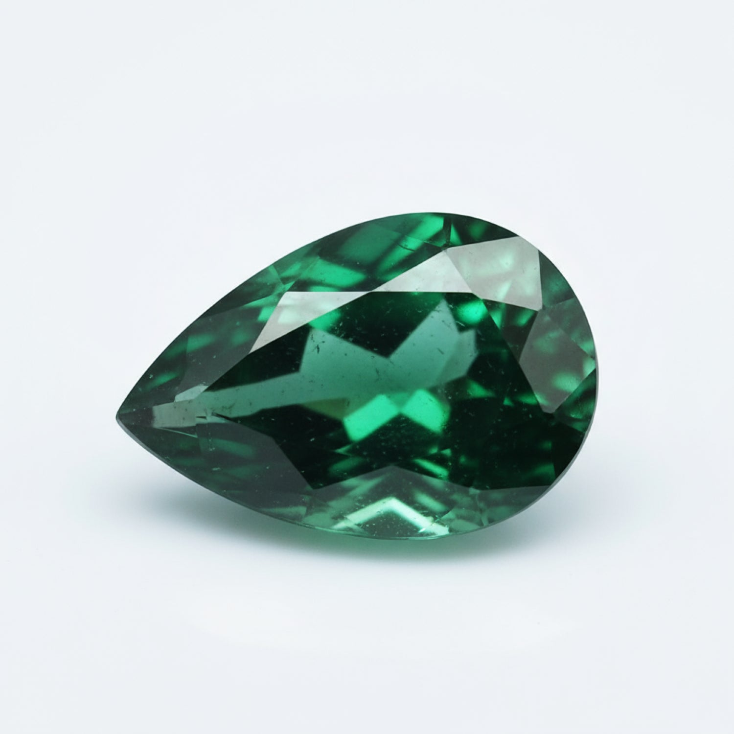 Emerald 1PC Medium 7x10 MM Pear Faceted Green Fiery Precious Gems