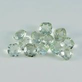 Green Amethyst 1PC Medium 9x9 MM Cushion Faceted Green Lustrous Semi Precious Loose Gemstone