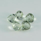 Green Amethyst 1PC Chunky 13x13 MM Heart Faceted Green Natural Semi Precious Loose Gemstone