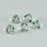 Green Amethyst 1PC Tiny 6x6 MM Heart Faceted Green Polished Semi Precious Loose Gemstones