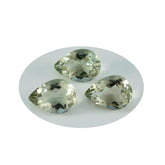 Green Amethyst 1PC Chunky 15x20 MM Pear Faceted Green Natural Semi Precious Loose Gemstone