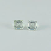 Green Amethyst 1PC Large 10x10 MM Square Faceted Green Shine Semi Precious Loose Gemstones