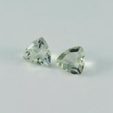 Green Amethyst 1PC Chunky 14x14 MM Triangle Faceted Green Genuine Semi Precious Loose Gemstones