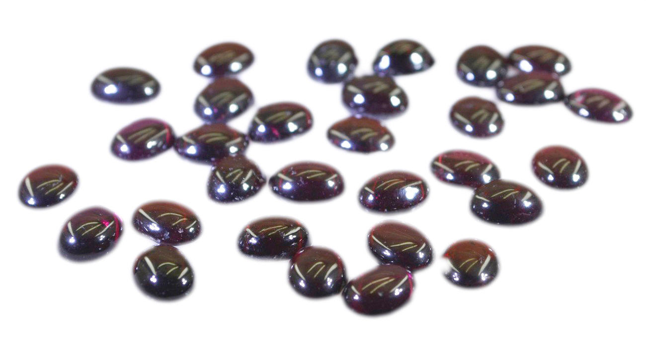 Granat 1PC Kleiner 6x8 MM Oval Cabochon Rot Reiner Halbedelstein