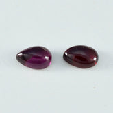 Garnet 1PC Medium 8x10 MM Pear Cabochon Red Brilliant semi Precious Loose Gemstones