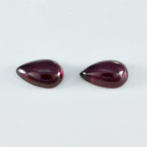 Garnet 1PC Medium 7x10 MM Pear Cabochon Red Fiery semi Precious Loose Gemstone