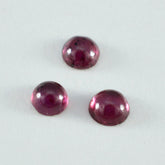 Garnet 1PC Tiny 6x6 MM Round Cabochon Red Brilliant semi Precious Loose Gemstones