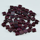 Garnet 10PC Tiny 4x4 MM Square Cabochon Red Brilliant semi Precious Precious Gemstone