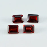 Garnet 1PC Large 9x11 MM Emerald Faceted Red Pure Semi Precious Loose Gemstones