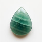 Green Fluorite 1PC Large 9x11 MM Pear Cabochon Green Shine semi Precious Precious Gemstone