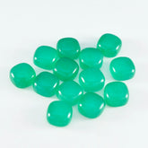 Green Onyx 1PC Tiny 6x6 MM Cushion Cabochon Green Genuine semi Precious Precious Gemstone