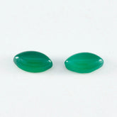 Green Onyx 1PC Small 5x10 MM Marquise Cabochon Green Pure semi Precious Loose Gemstones