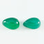 Green Onyx 1PC Medium 7x10 MM Pear Cabochon Green Shine semi Precious Loose Gems