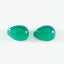 Green Onyx 1PC Medium 8x10 MM Pear Cabochon Green Fine semi Precious Loose Gemstone