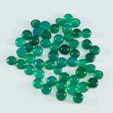 Green Onyx 10PC Tiny 4x4 MM Round Cabochon Green Polished semi Precious Loose Gemstones