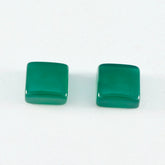 Green Onyx 1PC Large 11x11 MM Square Cabochon Green Shine semi Precious Loose Gemstones