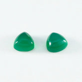 Green Onyx 1PC Medium 9x9 MM Triangle Cabochon Green Fiery semi Precious Semi Precious Gemstone