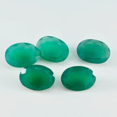 Green Onyx 1PC Chunky 12x16 MM Oval Faceted Green Pure Semi Precious Loose Gems