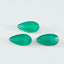 Green Onyx 1PC Small 7x9 MM Pear Faceted Green Sparkling Semi Precious Gems
