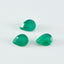 Green Onyx 1PC Medium 8x10 MM Pear Faceted Green Splendid Semi Precious Loose Gemstone
