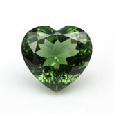 Green Tourmaline 1PC Chunky 15x15 MM Heart Faceted Green Superior Semi Precious Gems