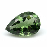 Green Tourmaline 1PC Small 7x9 MM Pear Faceted Green Polished Semi Precious Loose Gemstones
