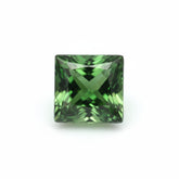 Green Tourmaline 1PC Tiny 5x5 MM Square Faceted Green Sparkling Semi Precious Loose Gemstone