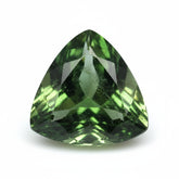 Green Tourmaline 1PC Chunky 16x16 MM Triangle Faceted Green Pure Semi Precious Loose Gems
