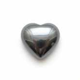 Hematite (Gunmetal) 1PC Small 8x8 MM Heart Cabochon Gray Shine semi Precious Precious Gemstone