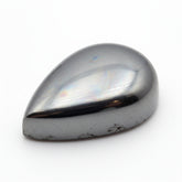 Hematite (Gunmetal) 1PC Large 10x12 MM Pear Cabochon Gray Sparkling semi Precious Loose Gemstone