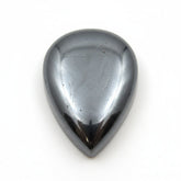 Hematite (Gunmetal) 1PC Large 9x11 MM Pear Cabochon Gray Fiery semi Precious Gems