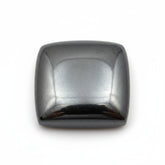 Hematite (Gunmetal) 1PC Small 8x8 MM Square Cabochon Gray Polished semi Precious Loose Gemstones