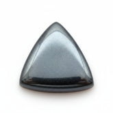 Hematite (Gunmetal) 1PC Large 11x11 MM Triangle Cabochon Gray Brilliant semi Precious Loose Gemstones