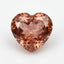 Hessonite Garnet (Gomed) 1PC Medium 9x9 MM Heart Faceted Red Lustrous Precious Gems