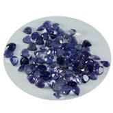 Iolite 10PC Tiny 4x4 MM Heart Faceted Blue Brilliant Semi Precious Loose Gems