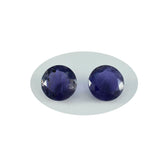 Iolite 1PC Chunky 13x13 MM Round Faceted Blue Natural Semi Precious Loose Gemstone