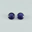 Iolite 1PC Tiny 6x6 MM Round Faceted Blue Polished Semi Precious Loose Gemstones