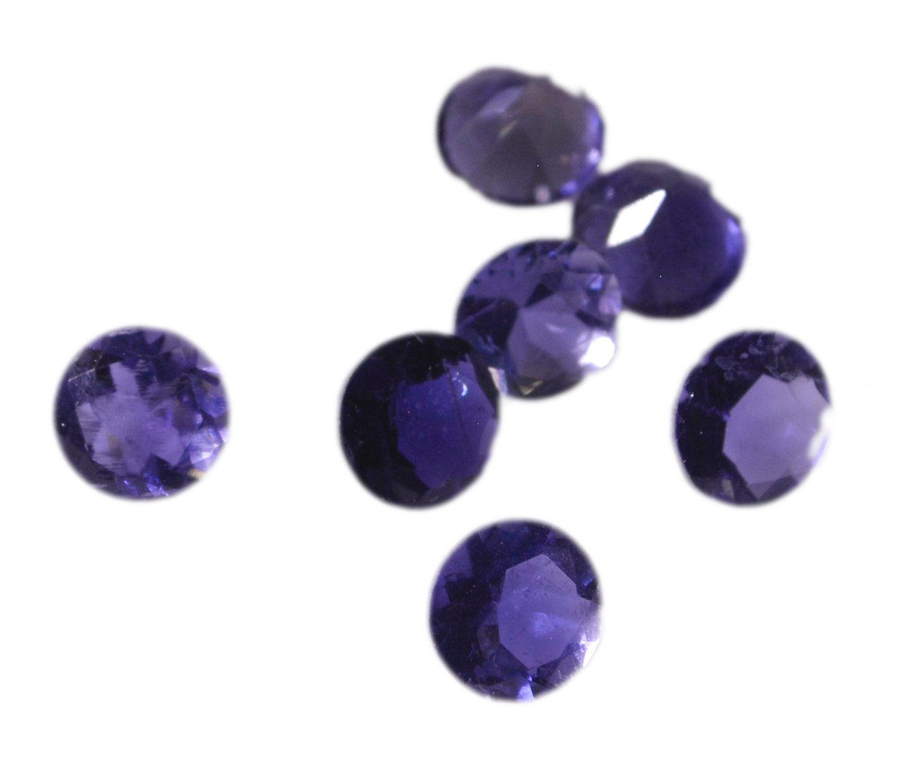 Iolite 10PC Tiny 3x3 MM Round Faceted Blue Fiery Semi Precious Gems