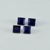 Iolite 1PC Large 10x10 MM Square Faceted Blue Shine Semi Precious Loose Gemstones