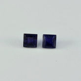 Iolite 1PC Chunky 14x14 MM Square Faceted Blue Genuine Semi Precious Loose Gemstones