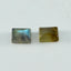 Labradorite 1PC Small 7x9 MM Emerald Cabochon Gray Superior semi Precious Gems