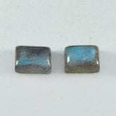 Labradorite 1PC Large 9x11 MM Emerald Cabochon Gray Brilliant semi Precious Loose Gemstones