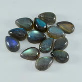 Labradorite 1PC Small 7x9 MM Pear Cabochon Gray Fine semi Precious Loose Gemstone