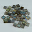 Labradorite 10PC Tiny 5x5 MM Square Cabochon Gray High Quality semi Precious Loose Gemstones
